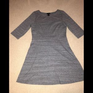 H&M 3/4-Sleeve Gray Dress